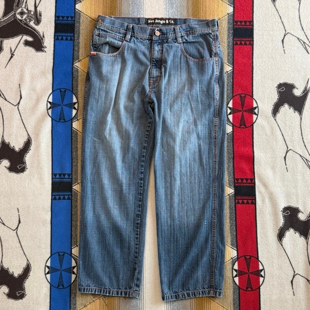 Vintage Y2K Five Jungle & Co Denim Jeans Men’s Size 38x31 Baggy Hip Hop Grunge